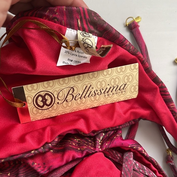 Bellissima Swimwear Monte Carlo One Piece Pink Obsession Print Size Medium New - Picture 7 of 7